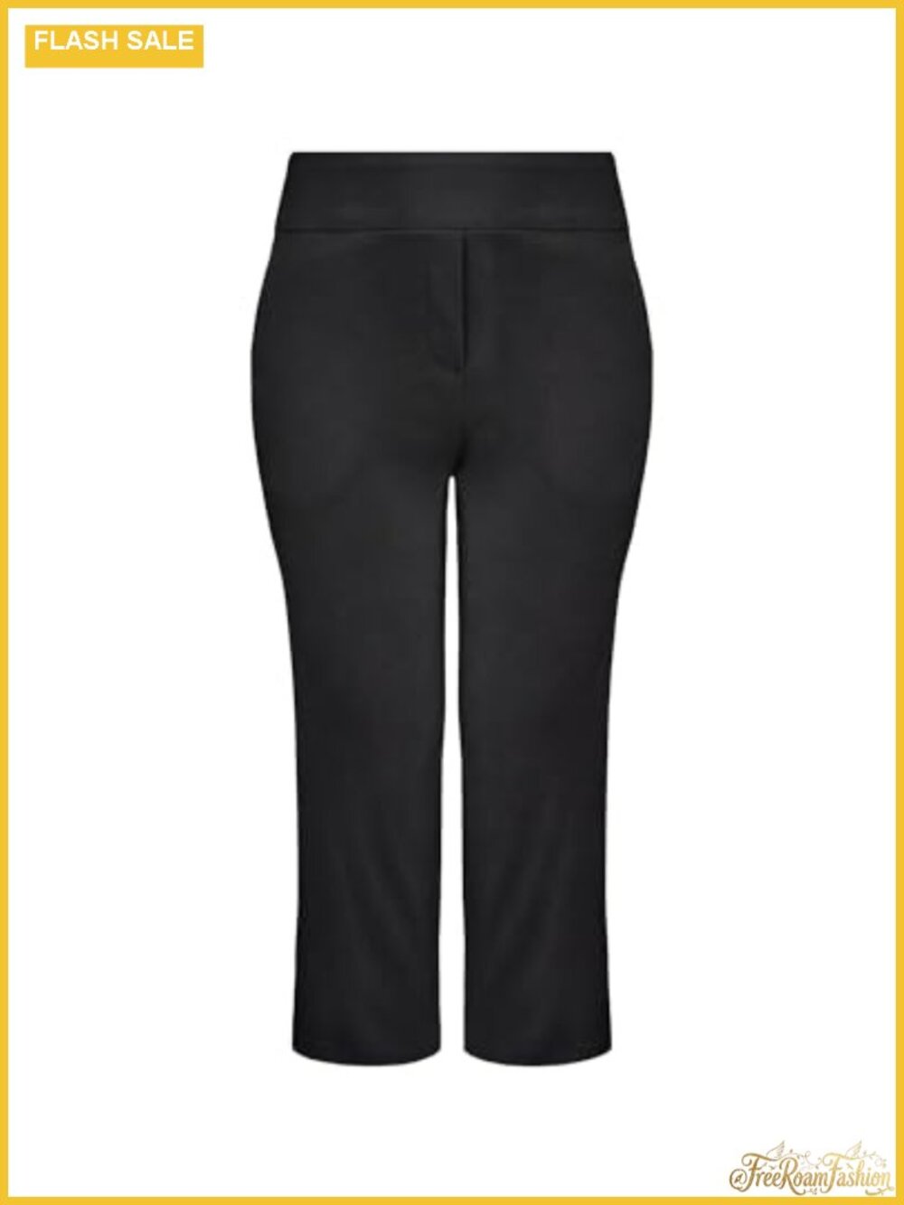 Women's Pull On Capri Pants with Pockets Business Work Dress Slacks
